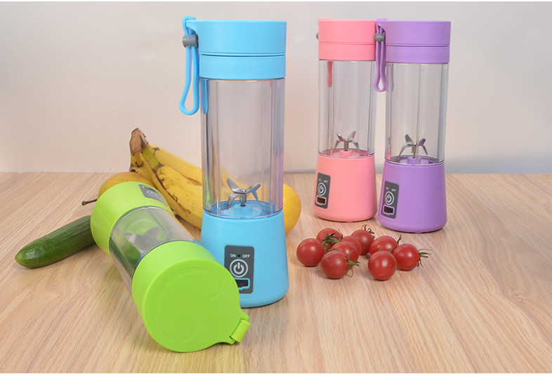 1pc 2in1 Portable Blender And Juicer 400ml Capacity Usb Charging