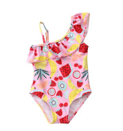 Ins2021 girls baby swimsuit new girl baby sling fruit Europe and America conjoined children swimwear