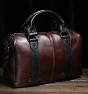 Men's shoulder bag crazy horse leather Messenger bag Korean version of the portable multi-function trend leisure diagonal package
