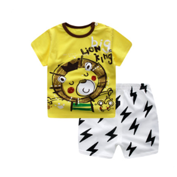 Baby Sunflower Cartoon Clothing T-shirt Set
