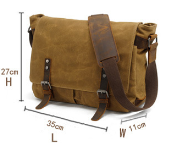 Brown Leather Crossbody Camera Bag "Litera" Gentcreate