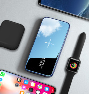 Full screen mirror fast charging multi-port mobile power