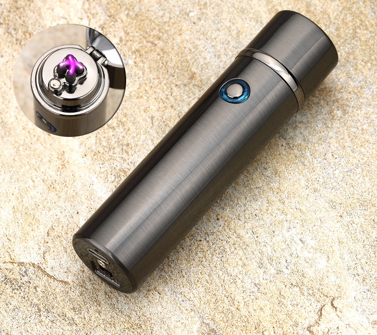 Electric Double Pulse Lighter Pipe USB Lighter Smokeless Windproof Cigarette Cigar Lighters