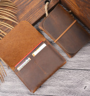 Passport package ID laminated leather card holder