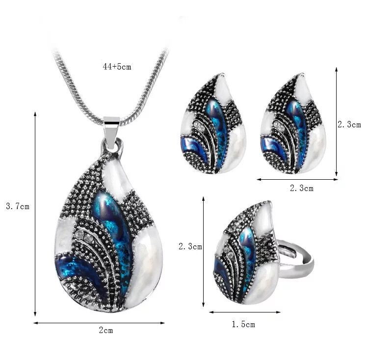 New Stylish Women Water Drop Jewelry Set 6