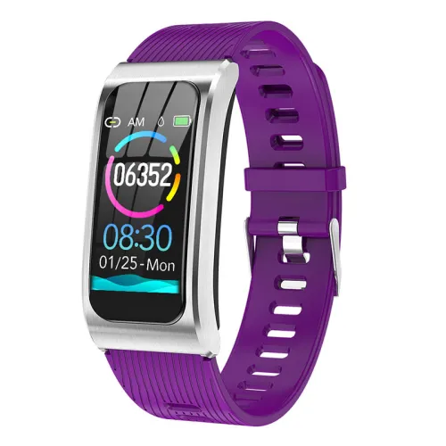 Color: Violet - AK12 color screen smart bracelet h
