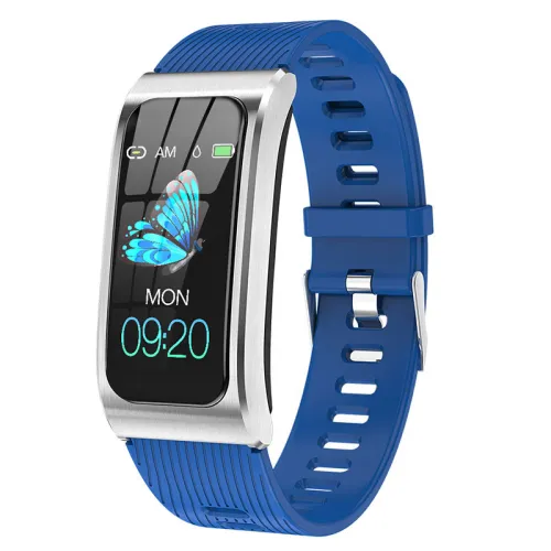 Color: Blue - AK12 color screen smart bracelet hea