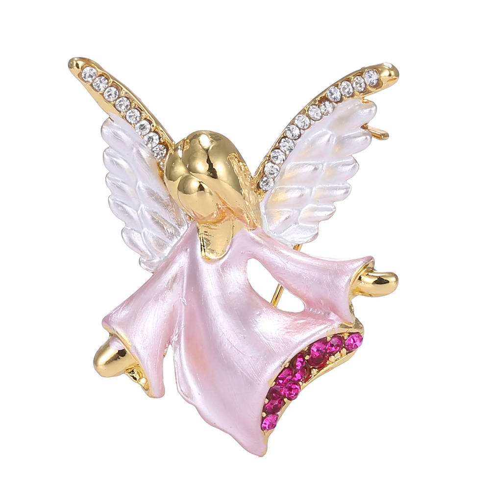 Broche Ange Rose