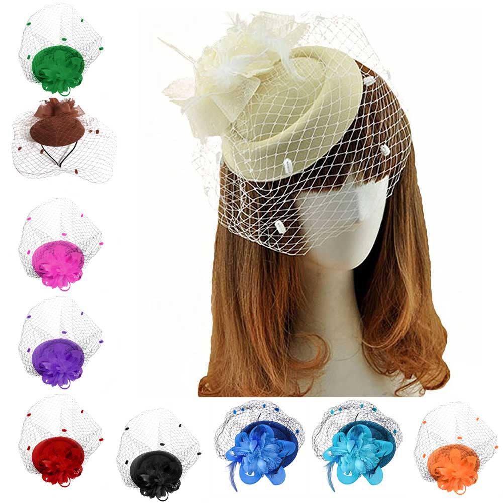 Headdress Net yarn Headdress Top hat Hair accessories CJdropshipping