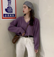 Wild loose thin long-sleeved knitted cardigan jacket