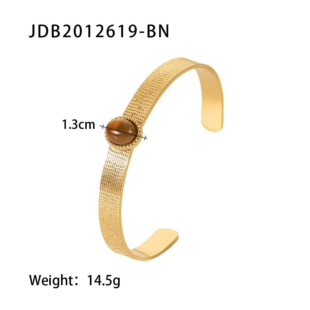 158587a0 5e1e 4d26 b2bd 83c1fe172711 Fashionable And Versatile Gold-plated Stainless Steel Bracelets With Zirconia