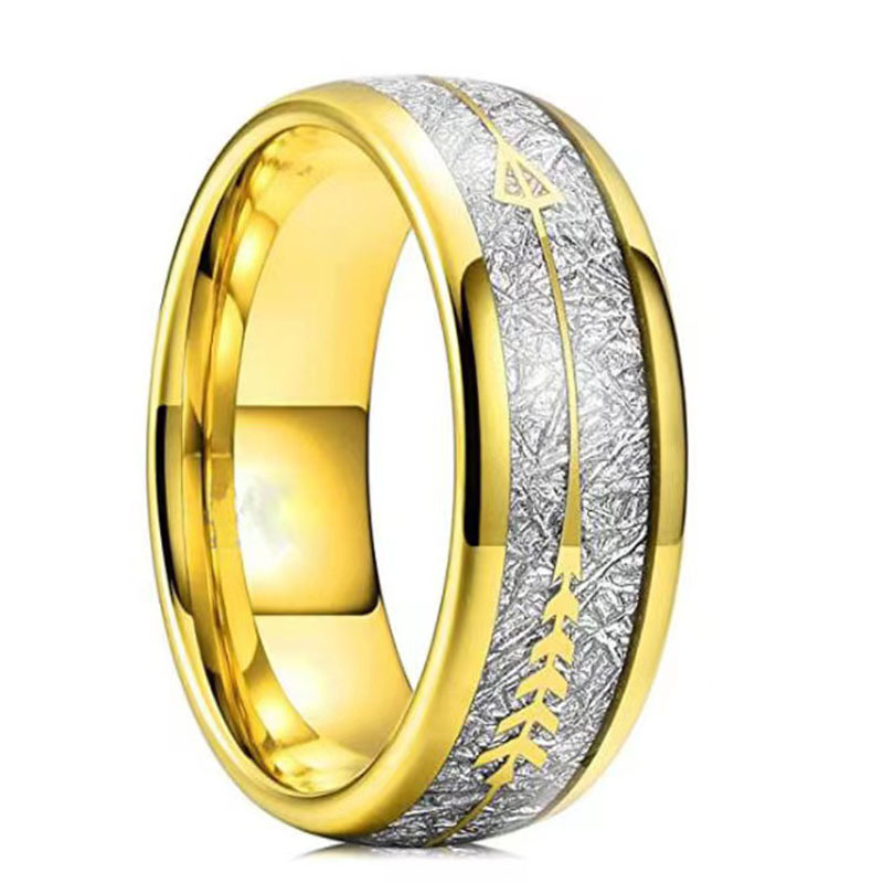 15ec58ef b2ed 45a5 9cc2 cf18ab2aa7ff Fashion Minimalist Gold Ring Double Color Imitation Polished Ring