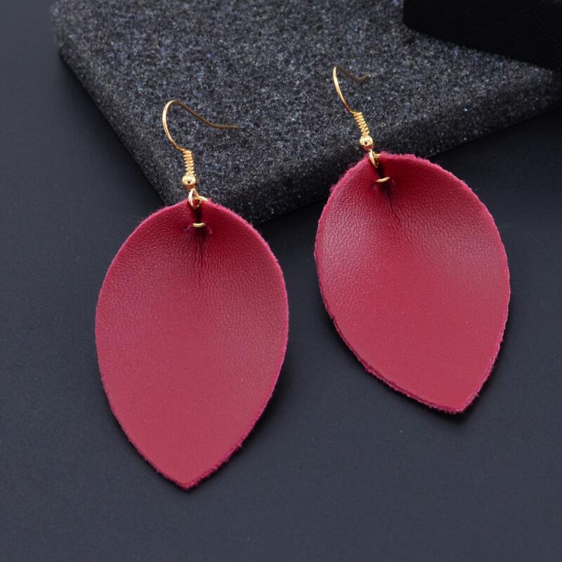 1612592594974 New Style Earrings European And American Simple First Layer Cowhide Earrings Simple