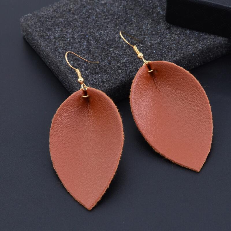 1612592594996 New Style Earrings European And American Simple First Layer Cowhide Earrings Simple