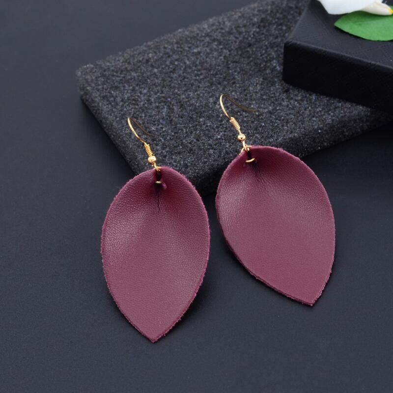 1612592595217 New Style Earrings European And American Simple First Layer Cowhide Earrings Simple