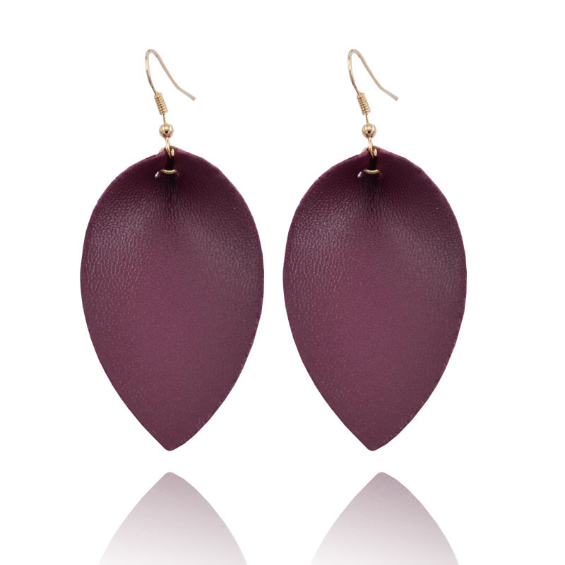 1612592595250 New Style Earrings European And American Simple First Layer Cowhide Earrings Simple