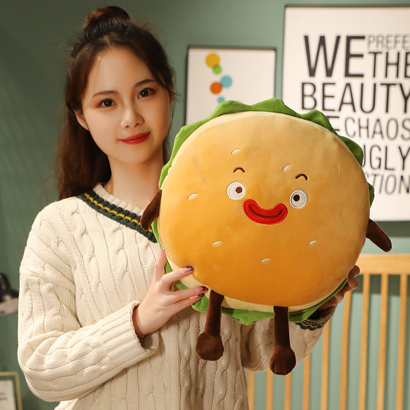 Cute Burger Plushie Cute Hamburger Plush