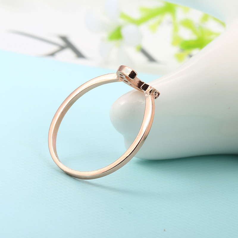 1615961630435 Rose Gold Color Mini Star Cute Moon Open Ring for Women Cubic Zirconia Crystal Bague Jewelry