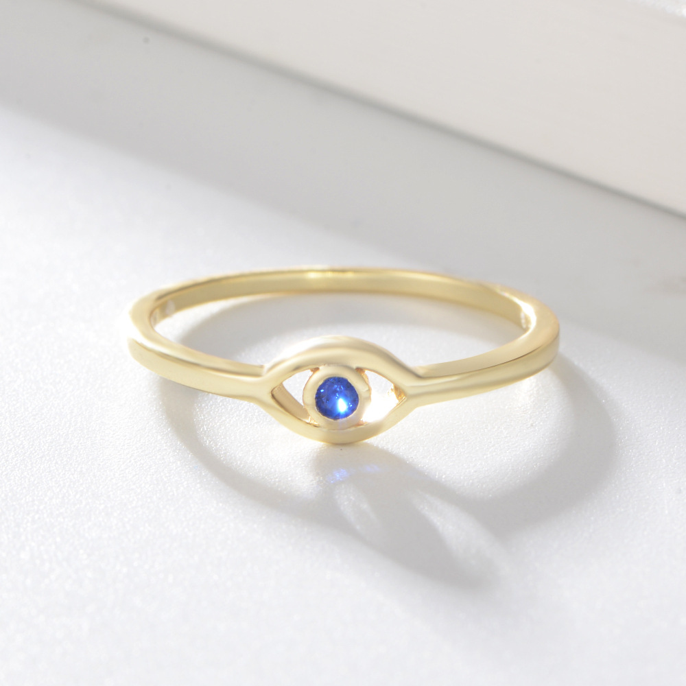 1617768553056 925 Sterling Silver 18K Gold Plated Evil Eye Exquisite Ring for Women Zircon Rings Jewelry Wedding Engagement Anillos