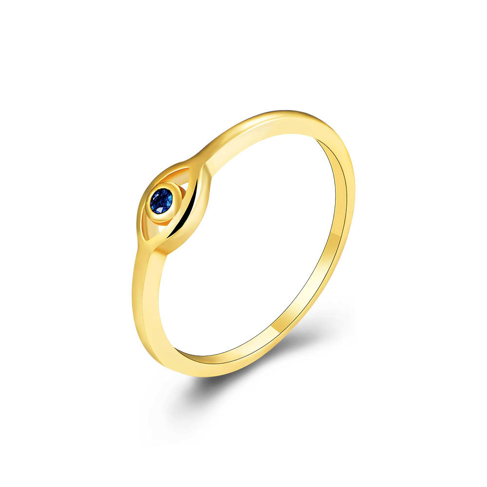 1617768553075 925 Sterling Silver 18K Gold Plated Evil Eye Exquisite Ring for Women Zircon Rings Jewelry Wedding Engagement Anillos