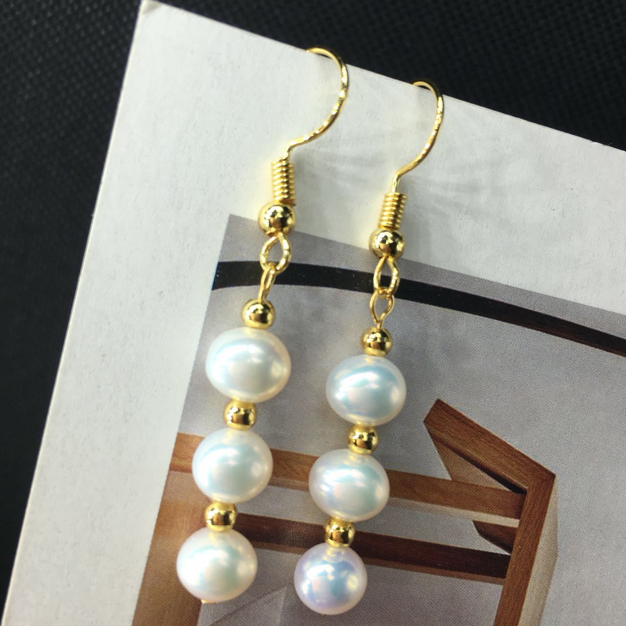 1618888580217 14K Gold Hand-Made Freshwater Pearl Earrings, Daily Wild Trend