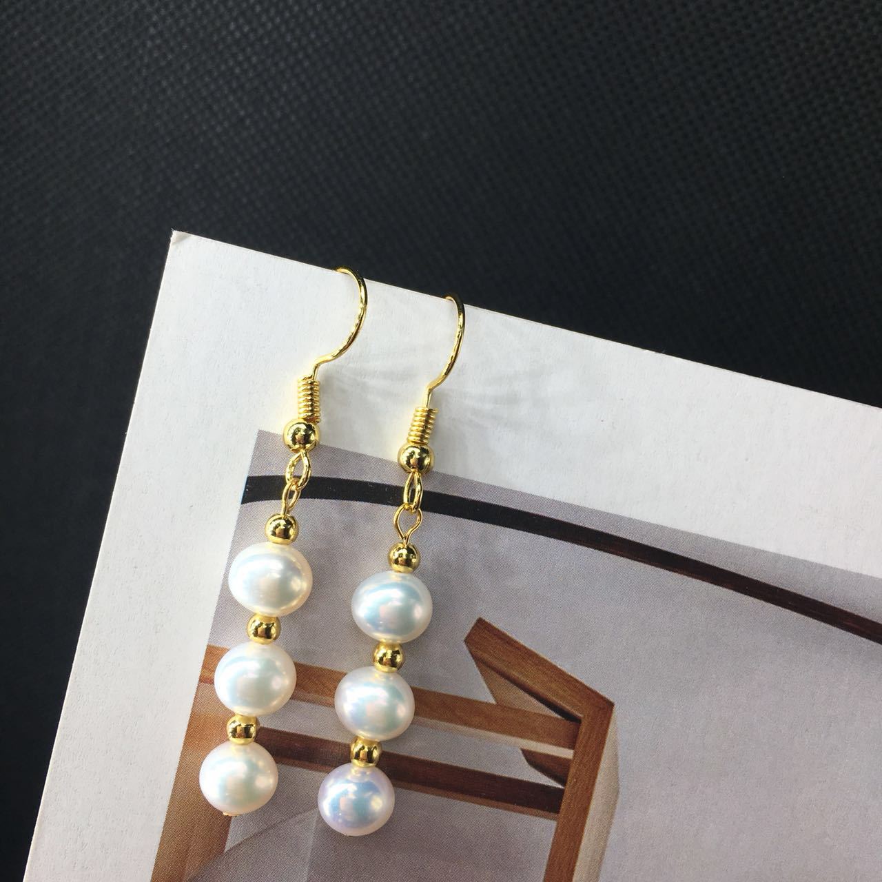 1618888586675 14K Gold Hand-Made Freshwater Pearl Earrings, Daily Wild Trend