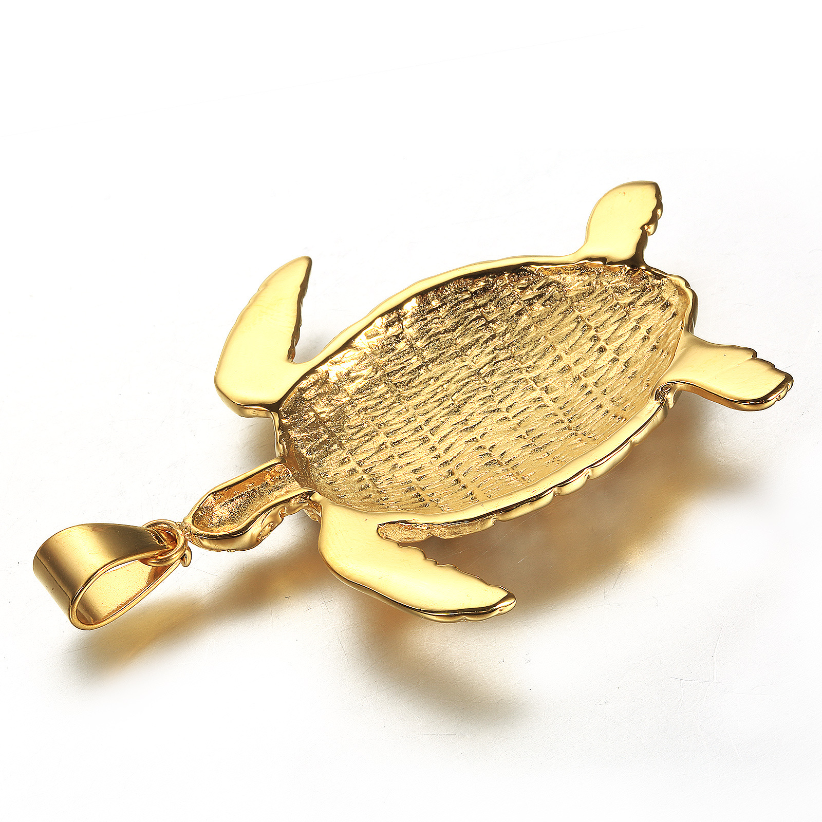 1618986311185 European And American Foreign Trade Gold With Diamonds Animal Turtle Pendant Necklace Male Titanium Steel Hip Hop Accessories Cross-Border E-Commerce