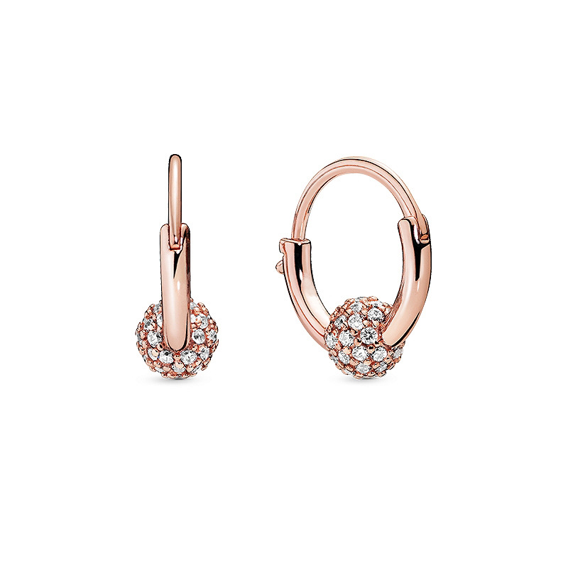 1619417856387 Panjia European And American Earrings Fashion Pave Stud Earrings Rose Gold Playful Love Heart Shaped Earrings Female 520 Gift