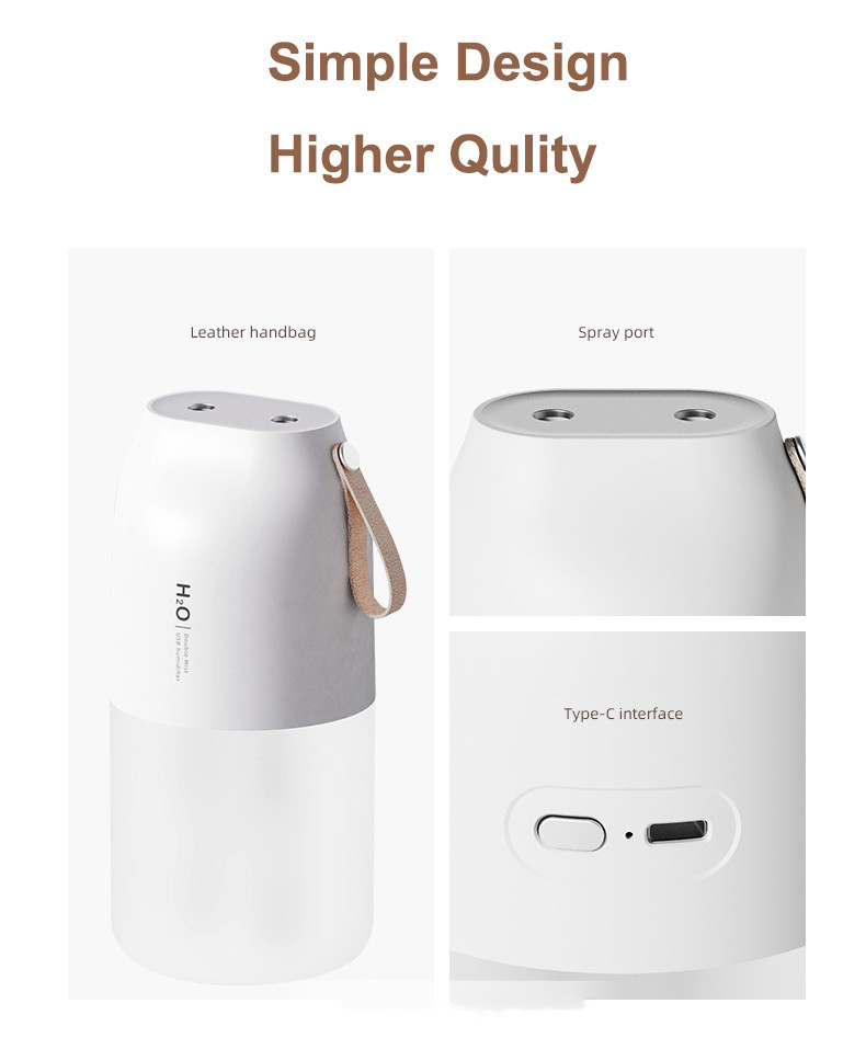 Double Spray Cool Aromatherapy Diffuser - USB & Car Portable Humidifier for Home and Travel