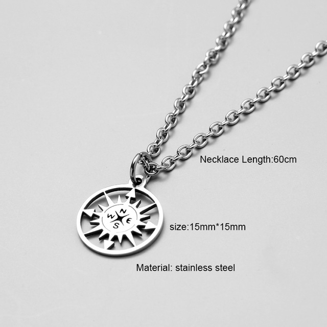 1619660819395 Stainless Steel Men's Pendant Necklace And Evaluation Six-Pointed Star Gossip Pendant Accessory Necklace
