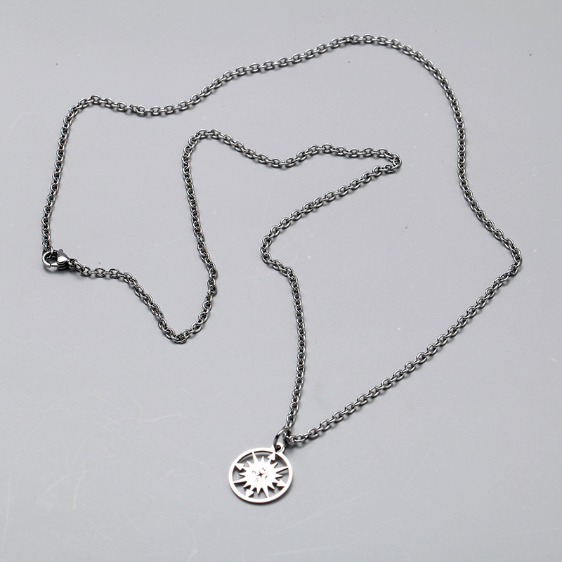 1619660819666 Stainless Steel Men's Pendant Necklace And Evaluation Six-Pointed Star Gossip Pendant Accessory Necklace