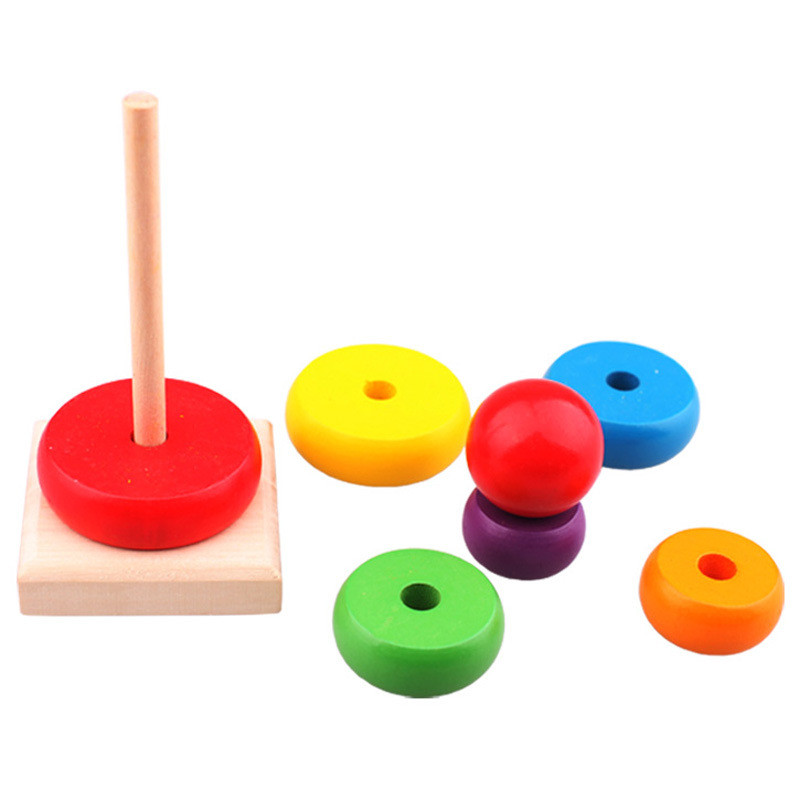 Colorful Wooden Rainbow Stacker kids toy: Inspire creativity and motor skills—available in-store! image 4