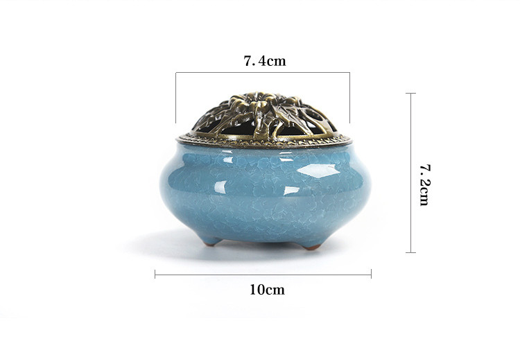 Celadon Kiln Ceramic Incense Burner - Cosmic Serenity Shop