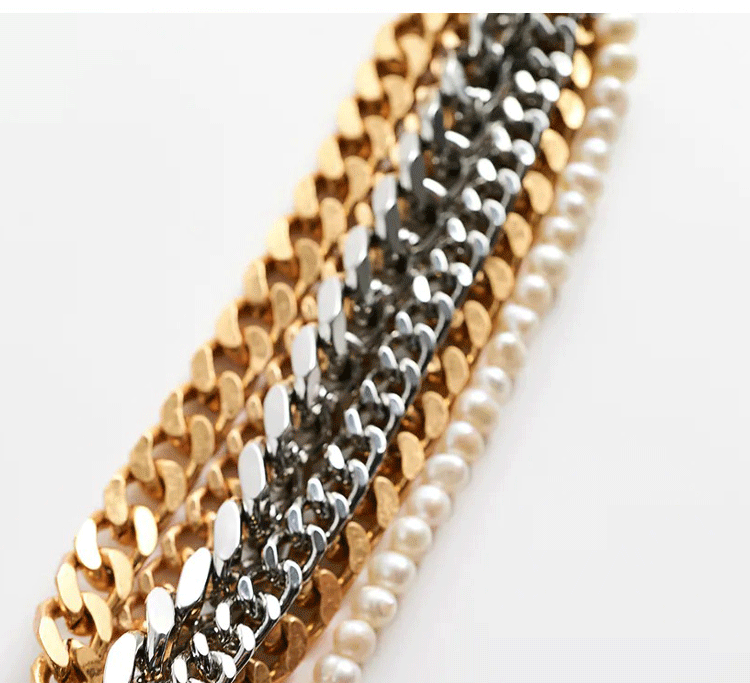 Women's Palace Pearl Bracelet Gold and Silver Mixed Color Multilayer Bracelet 3 1620723011421 Women's Palace Pearl Bracelet Gold and Silver Mixed Color Multilayer Bracelet