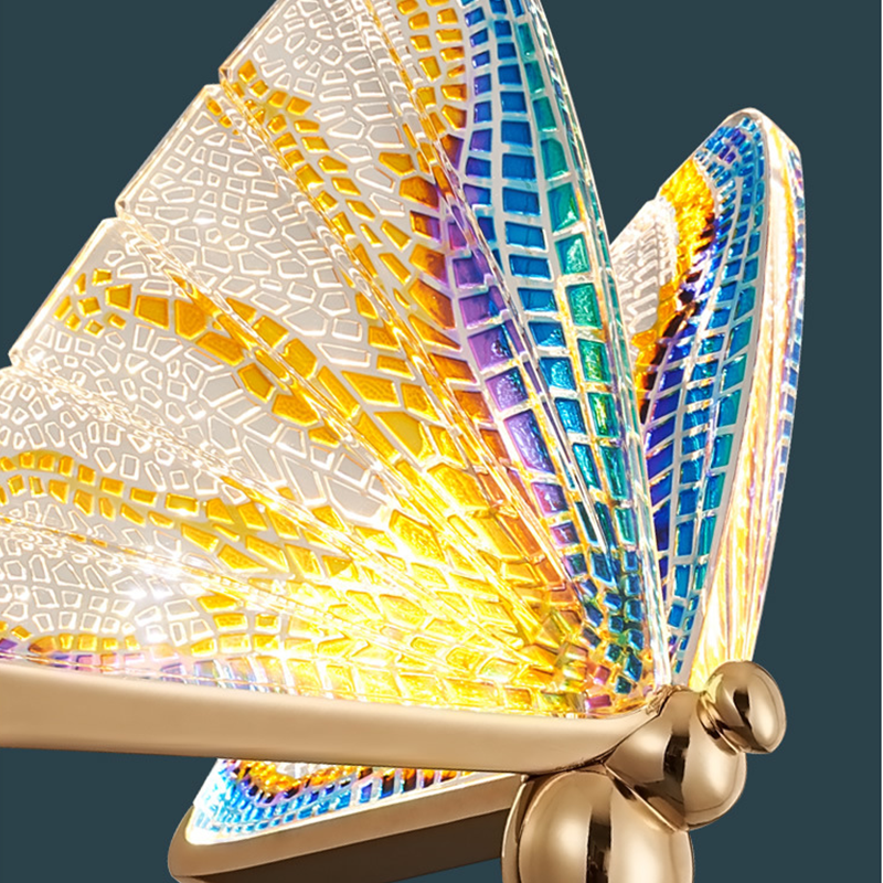 Dettaglio del materiale acrilico della Lampada da Parete Moderna Arte Creativa Minimalista a Forma di Farfalla