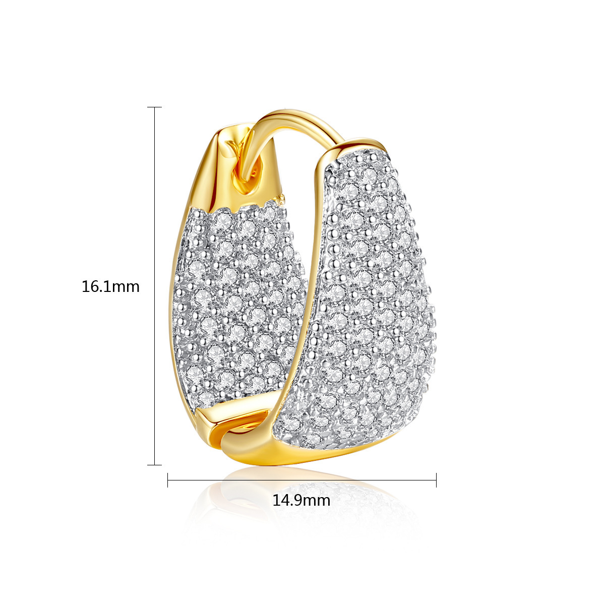 Qiuling Earrings Are Plated With 18K Genuine Gold, Simple European And American Women'S Zircon Earrings, A Hair Substitute Earring 1 1620876598280 Qiuling Earrings Are Plated With 18K Genuine Gold, Simple European And American Women'S Zircon Earrings, A Hair Substitute Earring