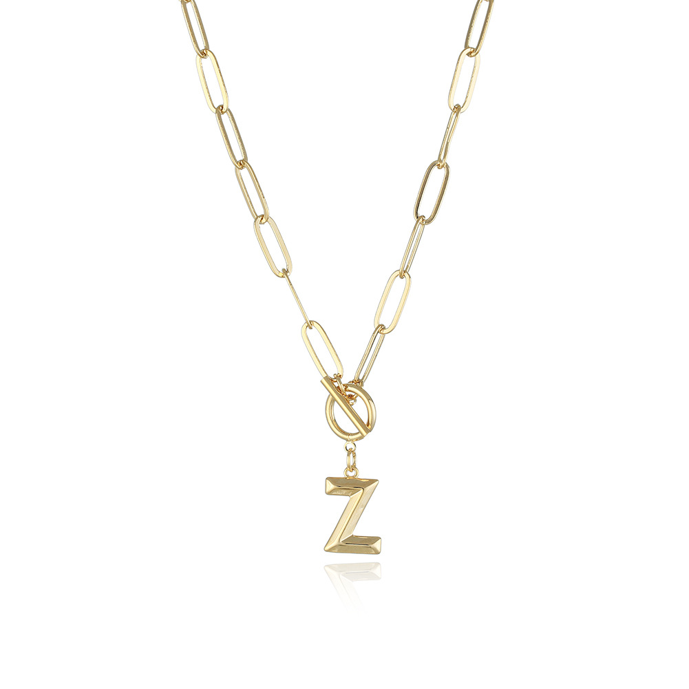 1620996408308 Letter Necklace Real Gold Plated Trend Hip Hop Necklace