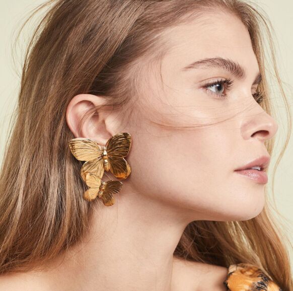 New European And American Creative Alloy Double Butterfly Earrings Retro Gold Exaggerated Size Butterfly Earrings Earrings Women 4 1621233661163 New European And American Creative Alloy Double Butterfly Earrings Retro Gold Exaggerated Size Butterfly Earrings Earrings Women