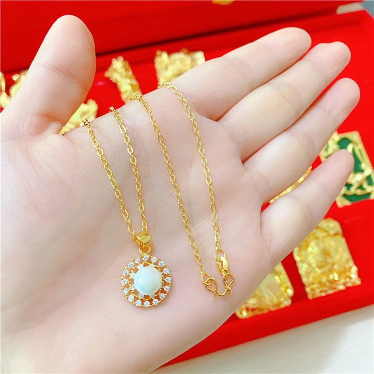 Sand Gold All-Match Gold-Plated Necklace Gold Color 2 1621587592782 Sand Gold All-Match Gold-Plated Necklace Gold Color