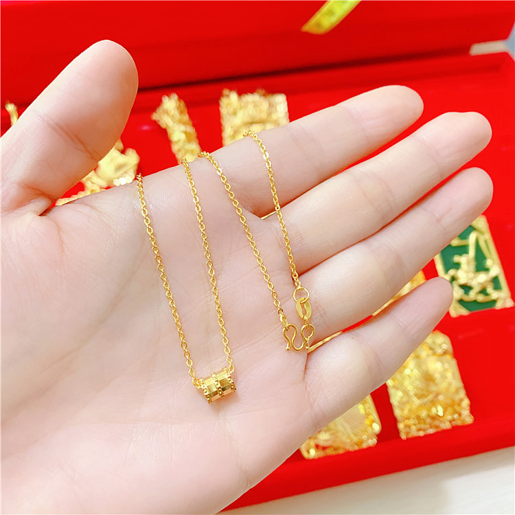 Sand Gold All-Match Gold-Plated Necklace Gold Color 3 1621587592783 Sand Gold All-Match Gold-Plated Necklace Gold Color