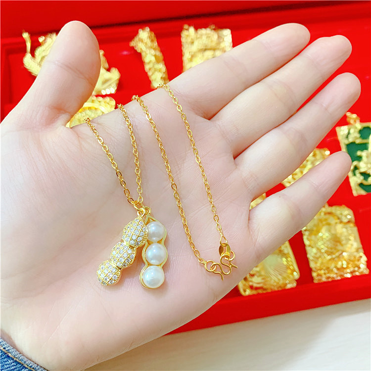 Sand Gold All-Match Gold-Plated Necklace Gold Color 6 1621587592785 Sand Gold All-Match Gold-Plated Necklace Gold Color