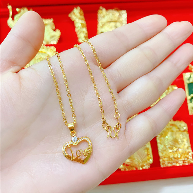 Sand Gold All-Match Gold-Plated Necklace Gold Color 11 1621587593065 Sand Gold All-Match Gold-Plated Necklace Gold Color