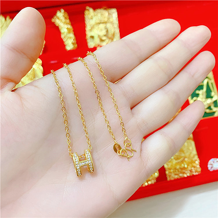 Sand Gold All-Match Gold-Plated Necklace Gold Color 8 1621587593084 Sand Gold All-Match Gold-Plated Necklace Gold Color