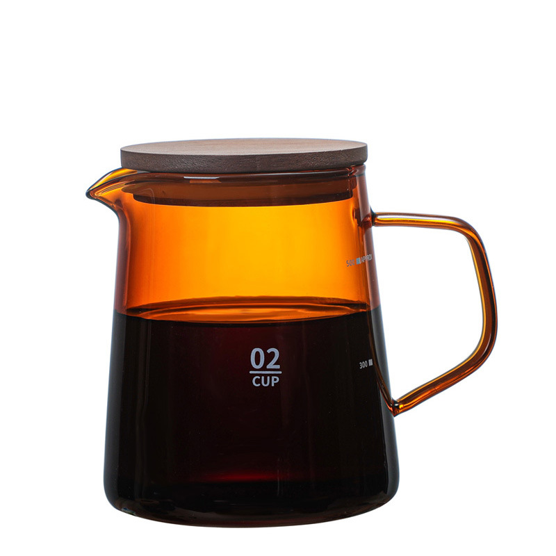 V60 Pour Over Glass Range Coffee Server 300ml 500ml Carafe