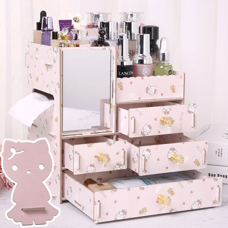 Transparent Makeup Organizer Cosmetic Storage Box Drawer Desktop