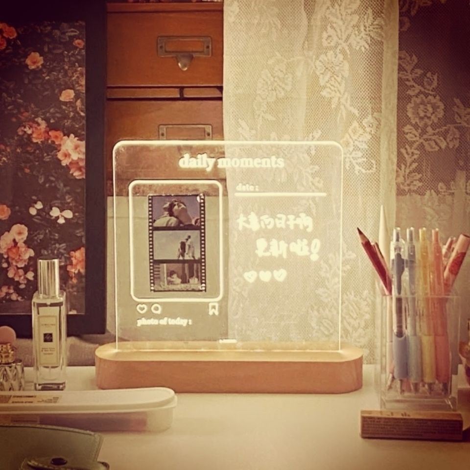 Transparent Luminous Note Board Desktop