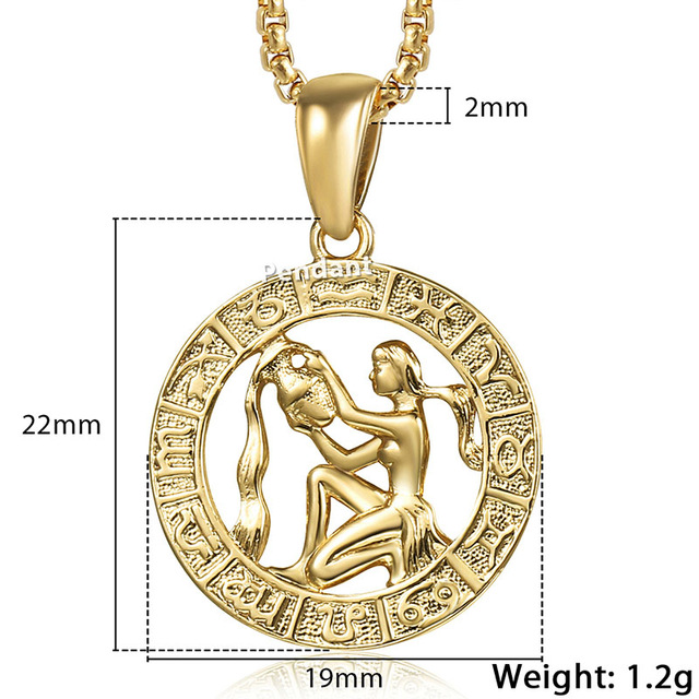 Men's Women's 12 Horoscope Zodiac Sign Gold Pendant Necklace 1 1623738549387 Men's Women's 12 Horoscope Zodiac Sign Gold Pendant Necklace