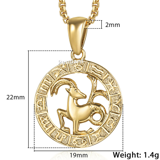 Men's Women's 12 Horoscope Zodiac Sign Gold Pendant Necklace 3 1623738549389 Men's Women's 12 Horoscope Zodiac Sign Gold Pendant Necklace