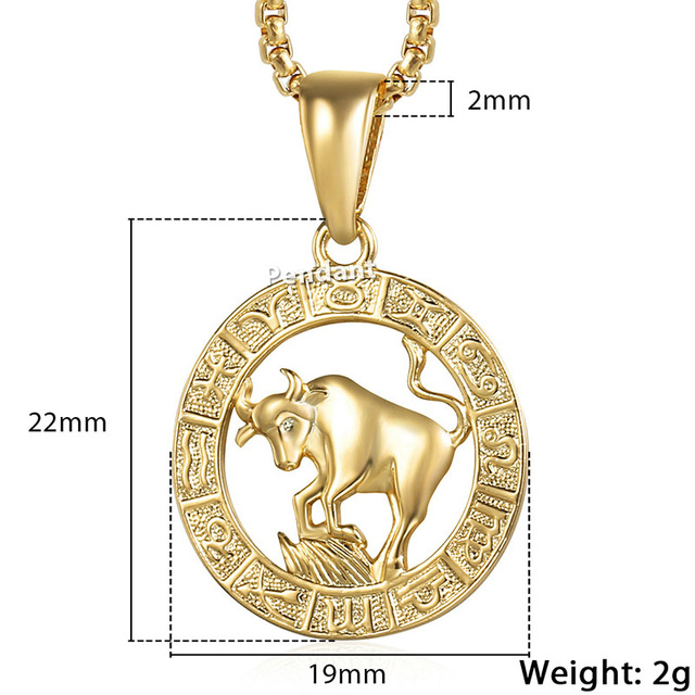 Men's Women's 12 Horoscope Zodiac Sign Gold Pendant Necklace 7 1623738549717 Men's Women's 12 Horoscope Zodiac Sign Gold Pendant Necklace
