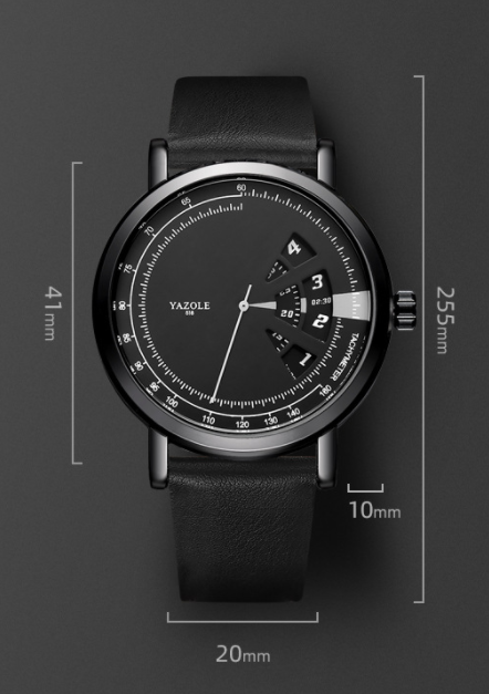 Yazole Watch Men's Turntable Waterproof Men's Watch Quartz Watch Men's Watch